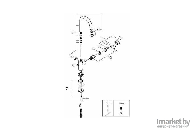 Смеситель Grohe Eurosmart 23743003