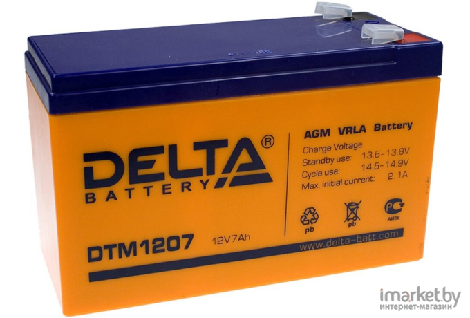 Аккумулятор для ИБП Delta DTМ 1207 (12V/7.2Ah)