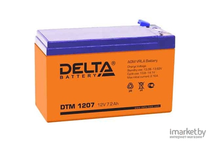 Аккумулятор для ИБП Delta DTМ 1207 (12V/7.2Ah)