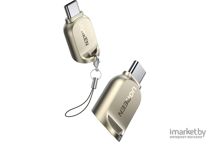 Картридер UGREEN CM331-80124; USB-C to TF(Micro SD), Light Golden