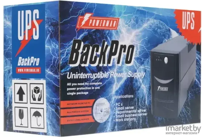 Источник бесперебойного питания Powerman UPS BackPro 1050/UPS+AVR