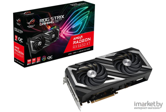 Видеокарта ASUS ROG Strix Radeon RX 6650 XT OC 8G GDDR6 (ROG-STRIX-RX6650XT-O8G-GAMING)