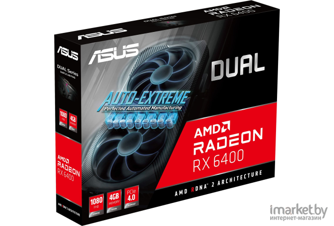 Видеокарта ASUS Radeon RX 6400 4GB GDDR6 (DUAL-RX6400-4G)