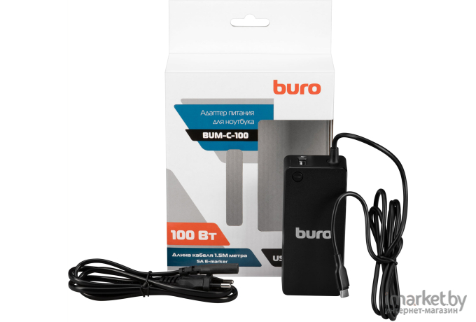 Блок питания BURO BUM-С-100 100W 1xUSB 2.4A