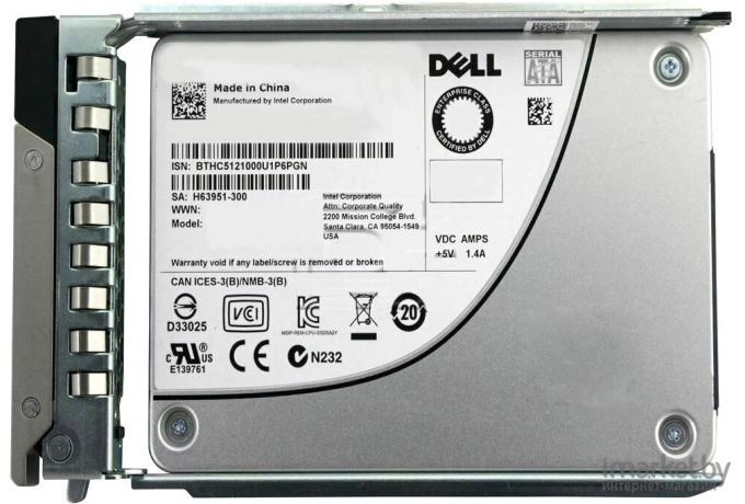 SSD диск Dell 3.84Tb SATA Hot Swapp 2.5 (400-BCTE)