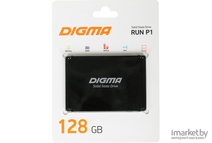 SSD диск Digma SATA III 128Gb Run P1 2.5 (DGSR2128GP13T)