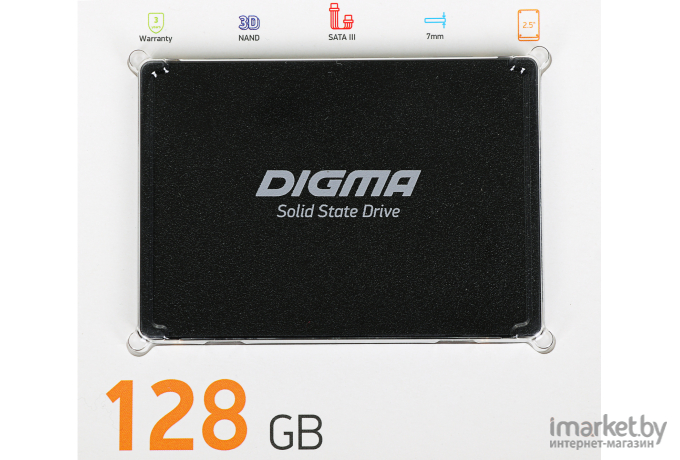 SSD диск Digma SATA III 128Gb Run P1 2.5 (DGSR2128GP13T)