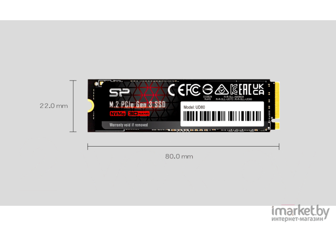 SSD диск Silicon Power 1Tb UD80 (SP01KGBP34UD8005)