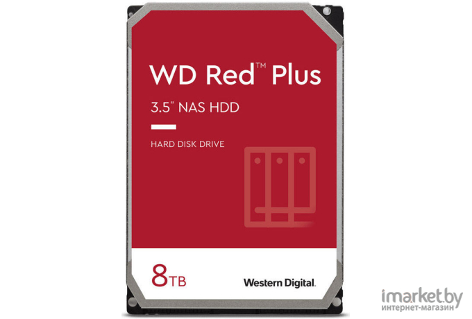 Жесткий диск WD Red Plus 8Tb (WD80EFZZ)