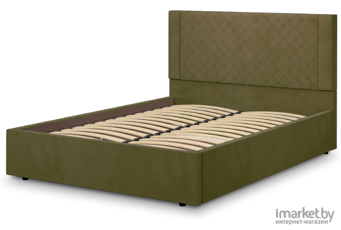 Кровать мягкая Аквилон Женева 14 ПМ (Конфетти олива)
