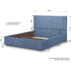 Кровать мягкая Аквилон Женева 16 М (Конфетти стоун блю)