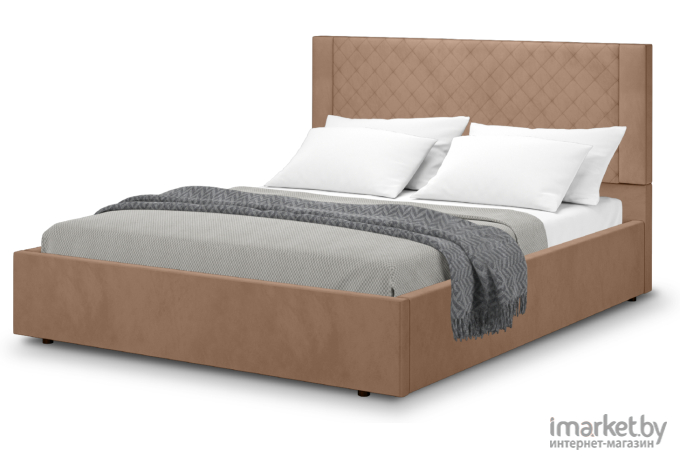 Кровать мягкая Аквилон Женева 16 ПМ (Конфетти корица)