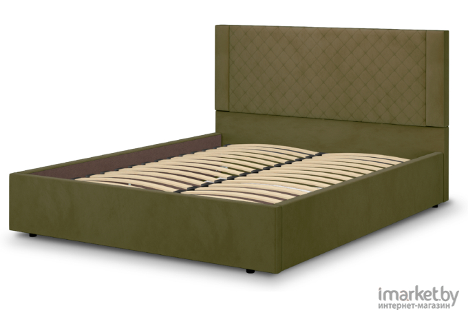 Кровать мягкая Аквилон Женева 16 ПМ (Конфетти олива)