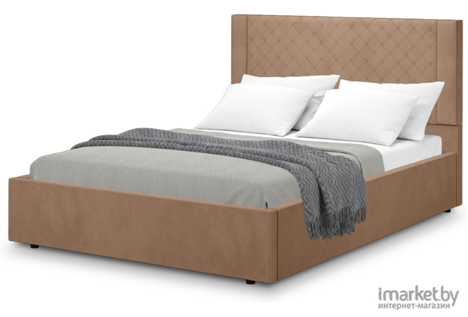 Кровать мягкая Аквилон Женева 14 М (Конфетти корица)
