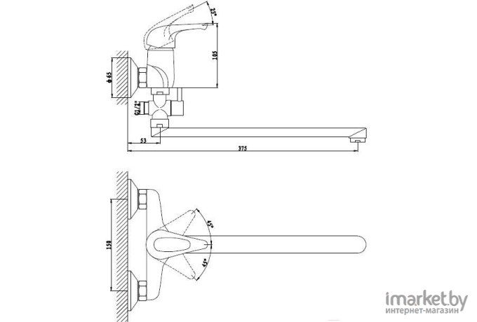 Смеситель Gross Aqua Base (7237258C-35L(F))