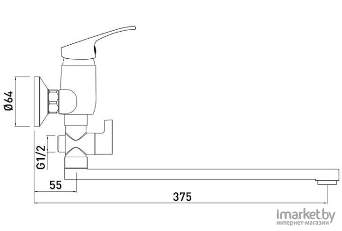 Смеситель Gross Aqua Base (7237258C-35L(F))