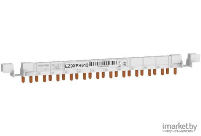 Шинка гребенчатая 1П+Н (NL1) 12мод шаг 9мм 63а разрезаемая (EZ9XPH612)
