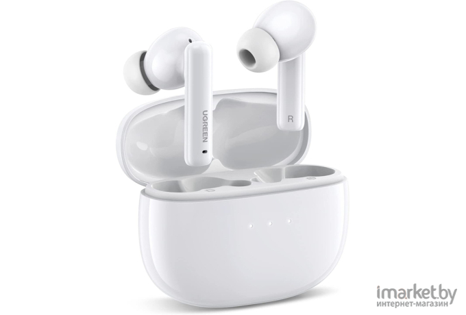 Bluetooth Наушники UGREEN WS106-90206 HiTune T3 Active Noise-Cancelling Wireless Earbuds White