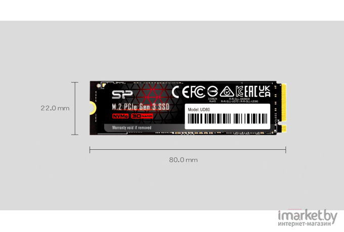 SSD диск Silicon Power 500Gb UD80 (SP500GBP34UD8005)