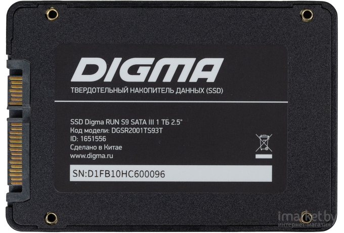 SSD диск Digma Run S9 1TB (DGSR2001TS93T)