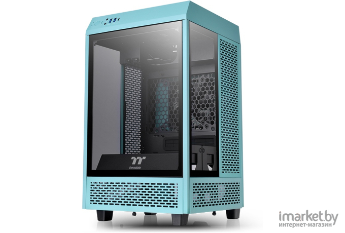 Корпус для компьютера Thermaltake Tower 100 Turquoise бирюзовый (CA-1R3-00SBWN-00)