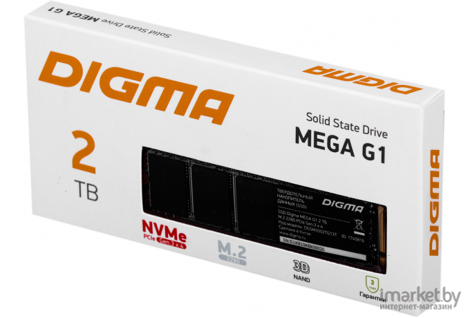 SSD диск Digma Mega G1 M.2 2280 (DGSM3002TG13T)