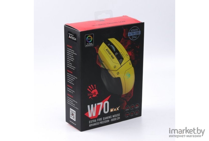 Мышь A4Tech Bloody W70 Max (желтый)