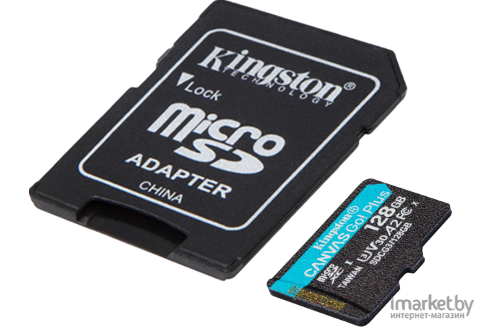 Карта памяти Kingston Canvas Go! Plus microSDXC 128GB (с адаптером)