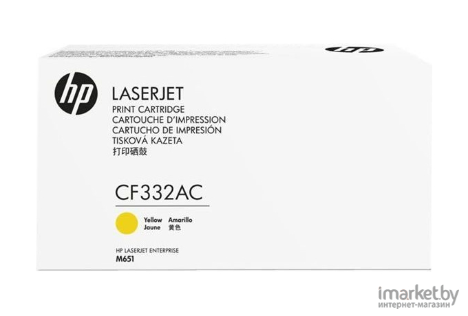 Картридж лазерный HP 654A желтый (CF332AC)