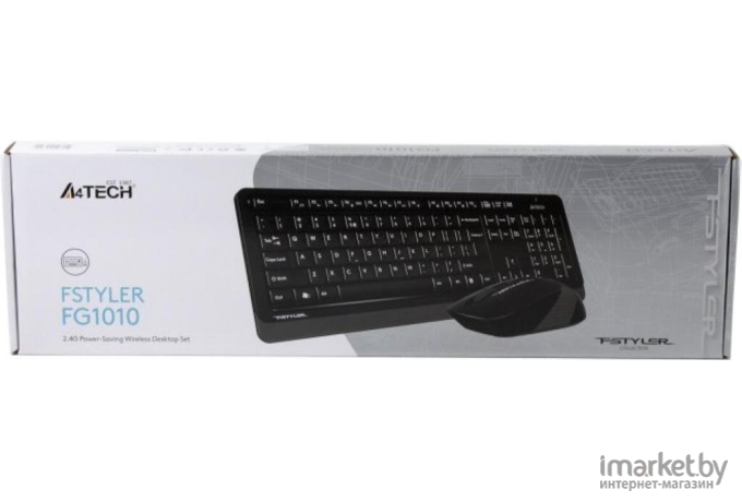 Комплект клавиатура + мышь A4Tech Fstyler FG1010 черный/серый (FG1010 GREY)