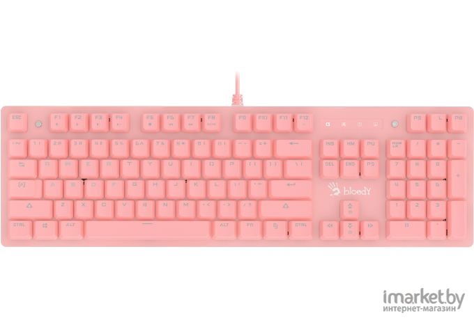 Клавиатура A4Tech Bloody B800 Dual Color розовый/белый (B800 PINK)