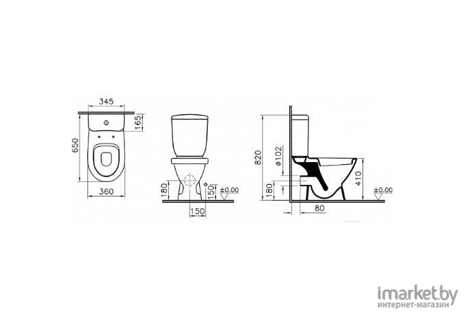 Унитаз Vitra Norm Blanc 9837B099-7201