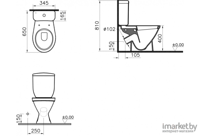 Унитаз Vitra Norm Blanc 9837B099-7201