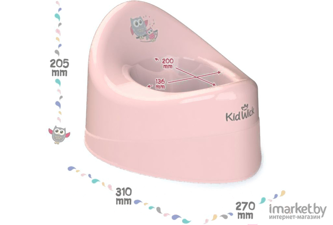 Горшок детский Kidwick Ракушка розовый (KW030301)