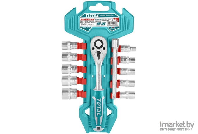 Вороток с набором головок Total THT14114126 (12 штук)