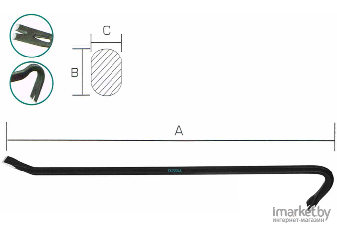 Лом-гвоздодер Total THT431362