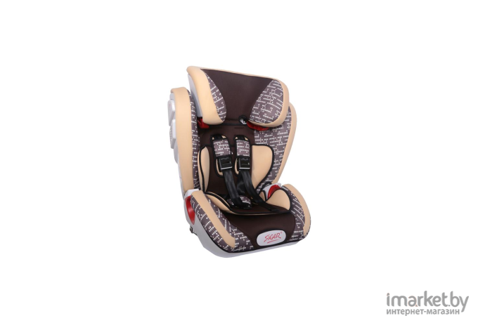 Детское автокресло SIGER ART Индиго Isofix Lux ромбы коричневый (KRES1514)