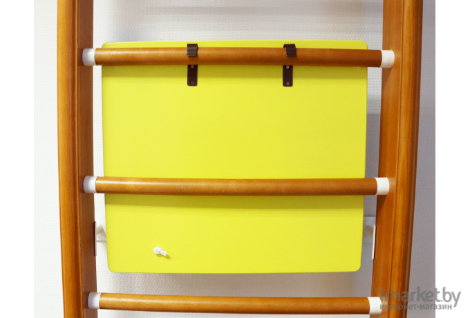 Kampfer Шведская стенка Helena Ceiling Busyboard № 2 ореховый стандарт/бизиборд желтый (Helena Ceiling Busyboard орех станд/бизи желтый)
