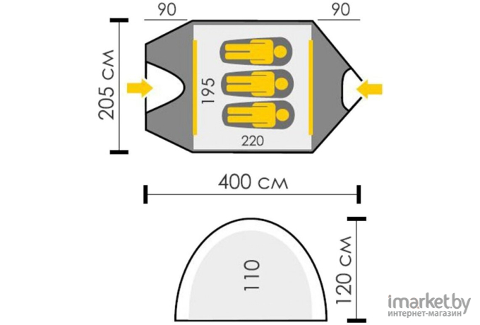 Треккинговая палатка Talberg Peak 3 Pro TLT-065