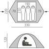 Треккинговая палатка BTrace Flex 3 Pro T0516