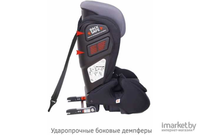 Детское автокресло SIGER Гранд Isofix черный серый (KRES3324)