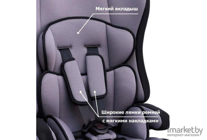 Детское автокресло SIGER Прайм Isofix серый (КРЕС0148)