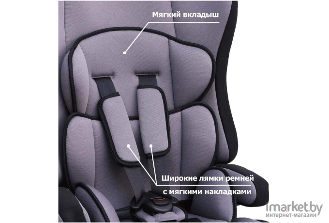 Детское автокресло SIGER Прайм Isofix серый (КРЕС0148)