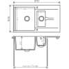 Кухонная мойка Polygran Brig-870 (белый хлопок 36)