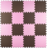 ECO COVER Мягкий пол разноцветный 25*25 25МП1 розовый/коричневый (25МП1 р/к)