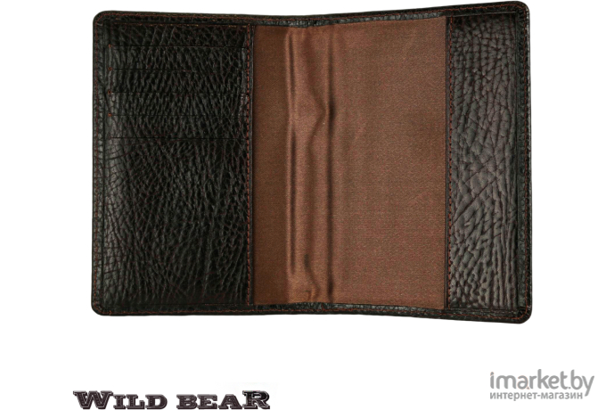 WILD BEAR Обложка для паспорта LUX RO-004 Dark-brown (LUX RO-004 Dark-brown)