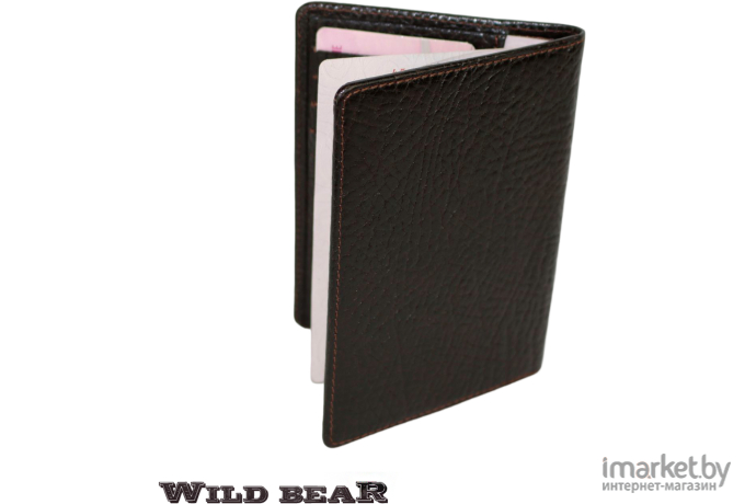 WILD BEAR Обложка для паспорта LUX RO-004 Dark-brown (LUX RO-004 Dark-brown)