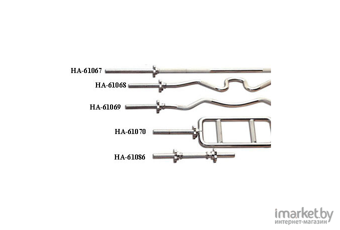 Гриф для штанги No Brand HA-61068 1 122см изогнутый