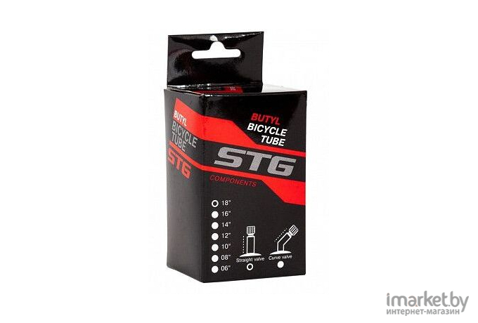 Велокамера STG BT 18X1,95/2,125, автониппель 33мм (Х92425)