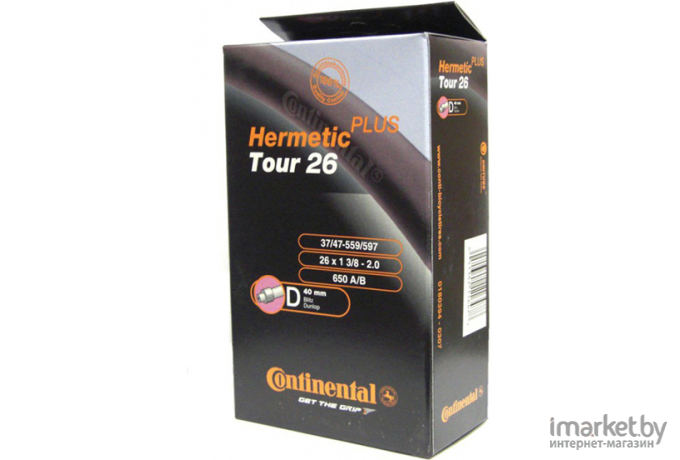 Велокамера Continental Tour 26 Hermetic Plus, 37-559/47-597, D40, данлоп (01822610000)